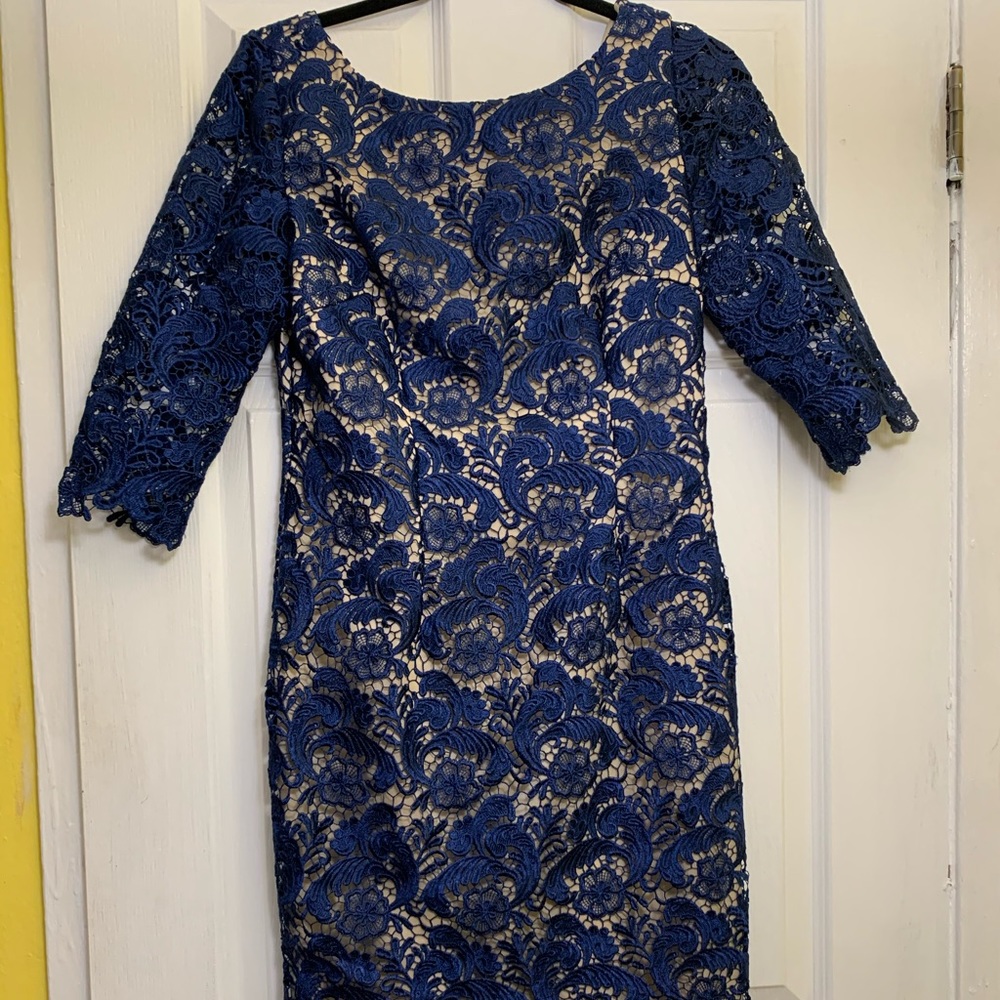 Used Eliza J Blue Lace Dress